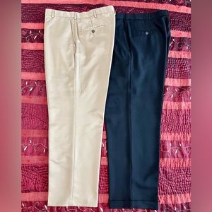 2 Pairs Men's Dress/Casual Pants 36x30, Tan Dockers & Black Slates by Dockers